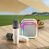 Mini Karaoke - Tragbare Karaoke-Maschine mit LED-Licht & kabellosen Mikrofonen