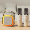 Mini Karaoke - Tragbare Karaoke-Maschine mit LED-Licht & kabellosen Mikrofonen