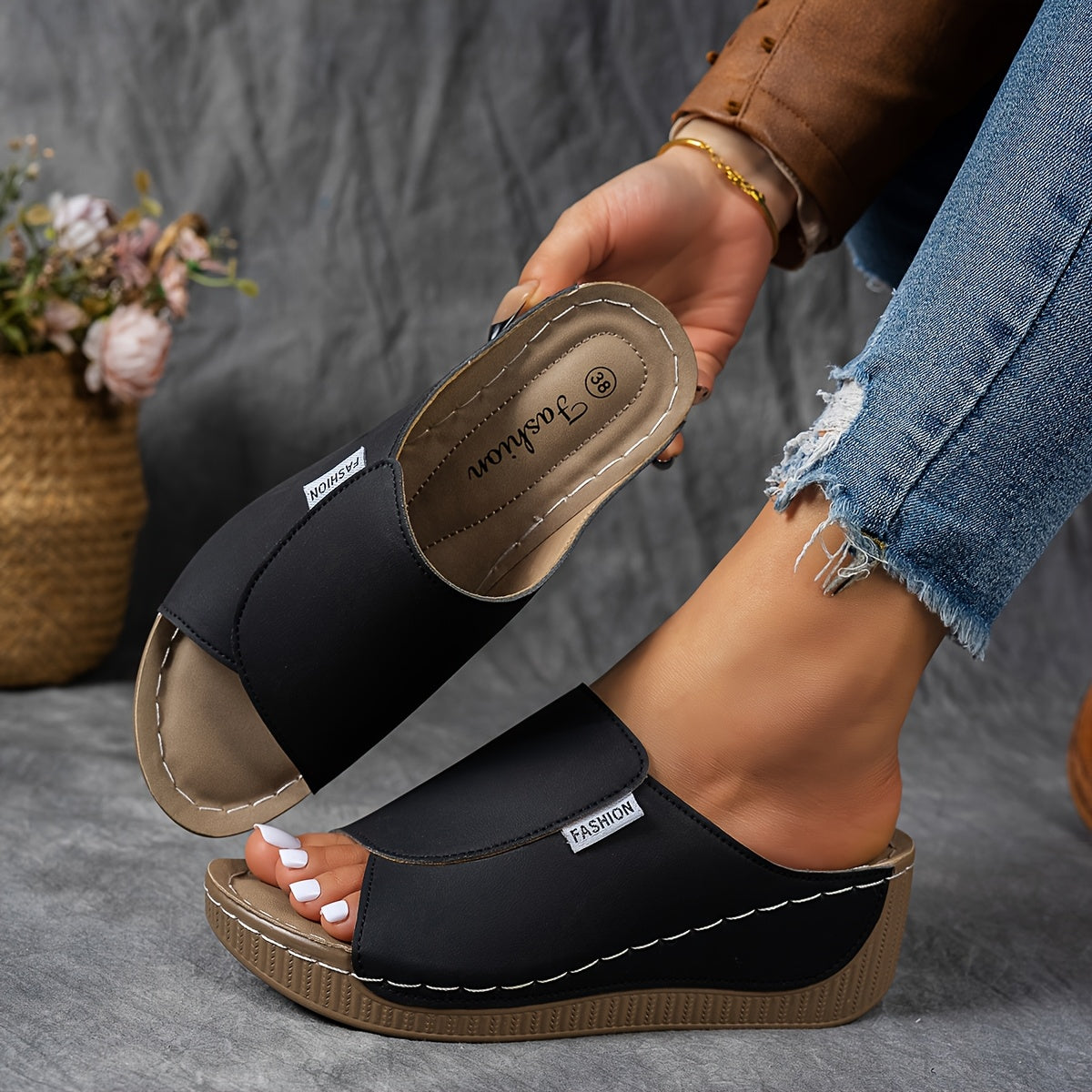 Bequeme Damenslipper mit Fußgewölbeunterstützung – Atmungsaktive Sommer-Schuhe