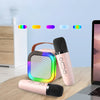 Mini Karaoke - Tragbare Karaoke-Maschine mit LED-Licht & kabellosen Mikrofonen