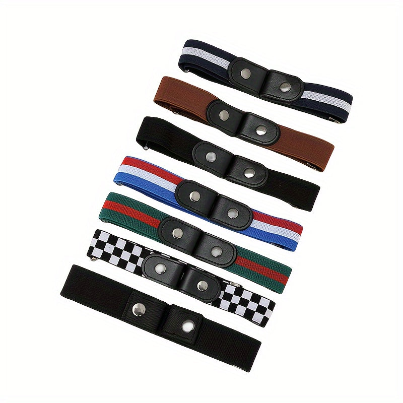 2 stks Elastischer Gürtel ohne Schnalle – Stilvolle Designs für den perfekten Look!