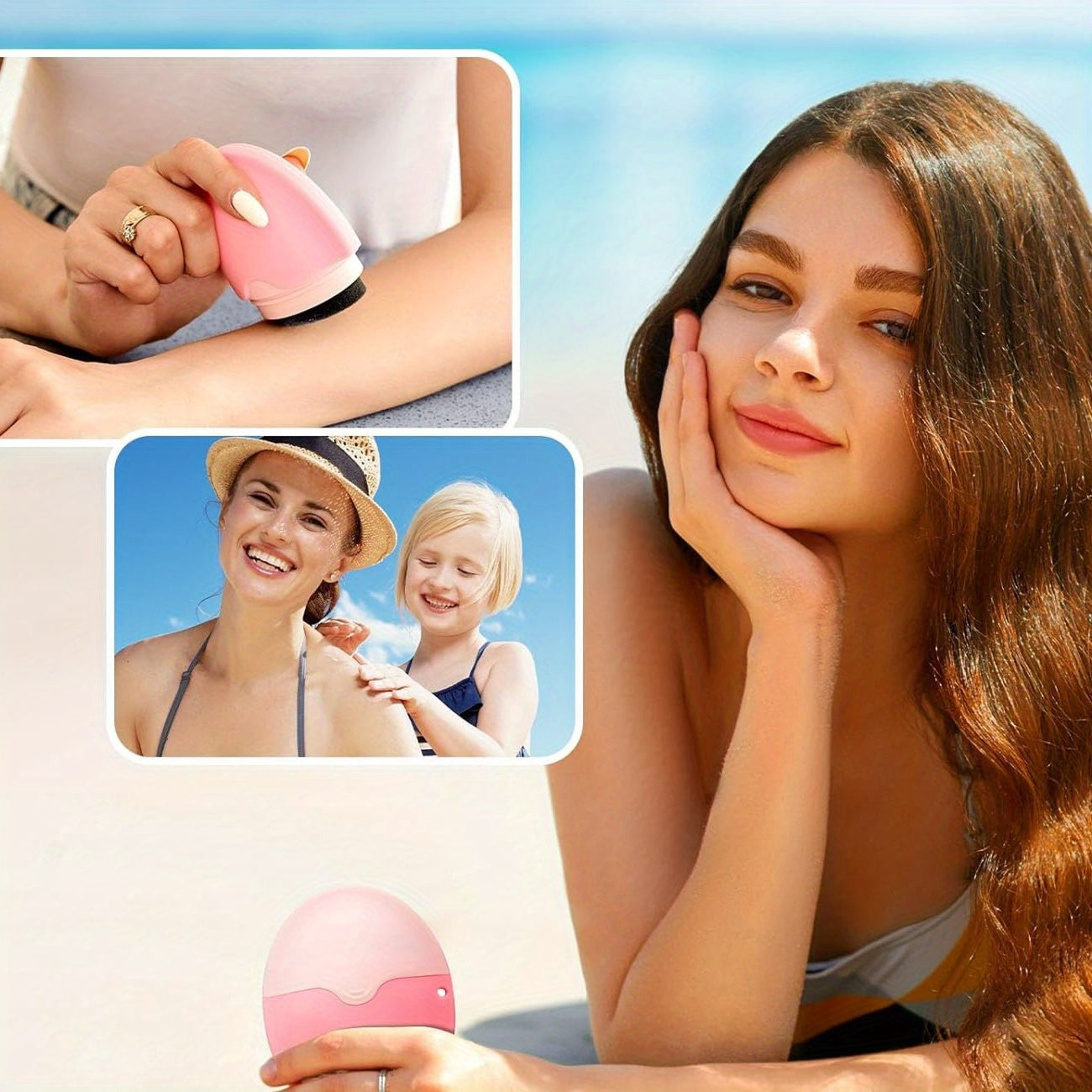 SunscreenRoll™ – Der tragbare Silikon-Sonnenschutz-Applikator mit Rollball und Schutzhülle