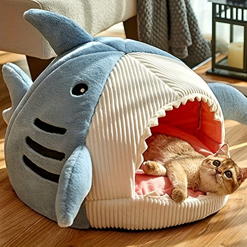 Shark Shape Pet Bed – Das perfekte Versteck für dein Haustier!