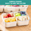 SnackBox™ – Die 4- oder 8-fächer Snackbox mit Deckel und Griff für Früchte, Gemüse und Snacks