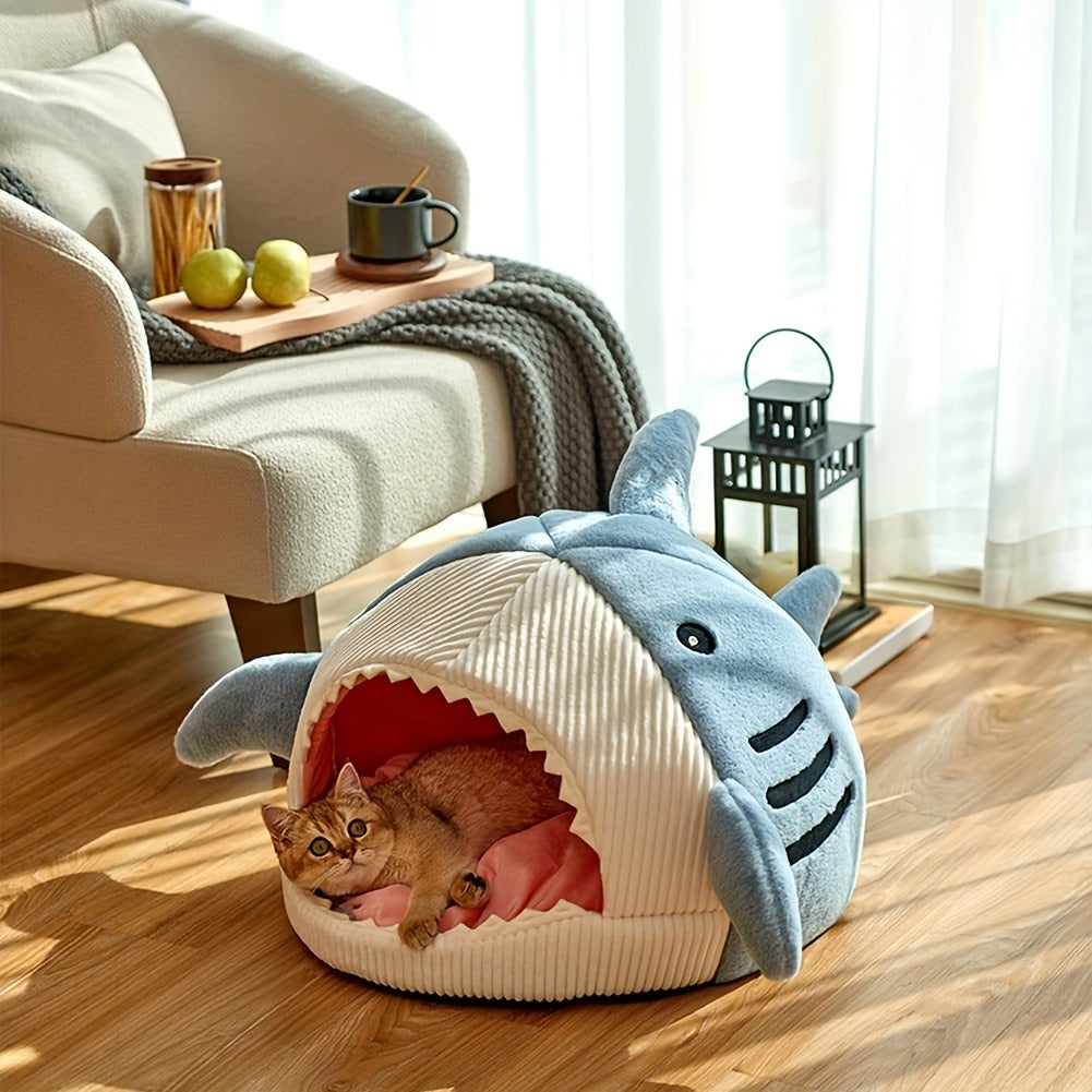 Shark Shape Pet Bed – Das perfekte Versteck für dein Haustier!
