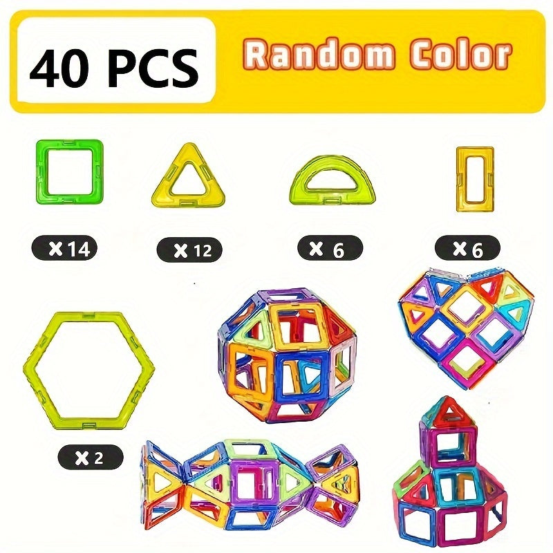 Große Magnetische Baukasten-Set – Kreatives & Lernförderndes STEM Spielzeug für Kinder (3+) | Perfektes Geschenk für Geburtstag & Weihnachten!