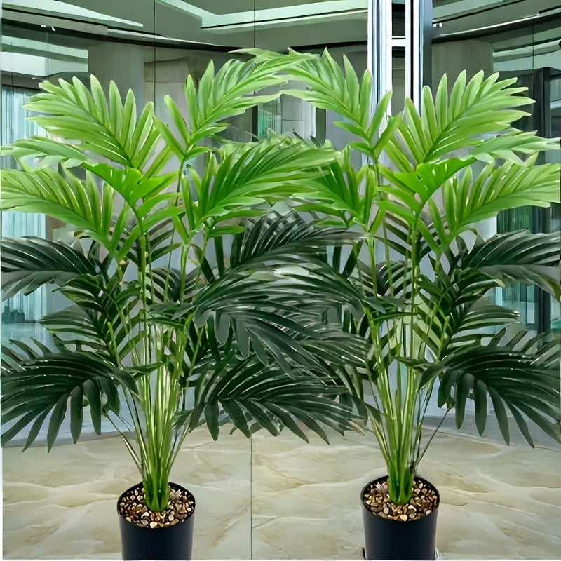 2er-Set Künstliche Palmen – Frühlingsfrisches Deko-Highlight für Haus & Garten (65 cm)