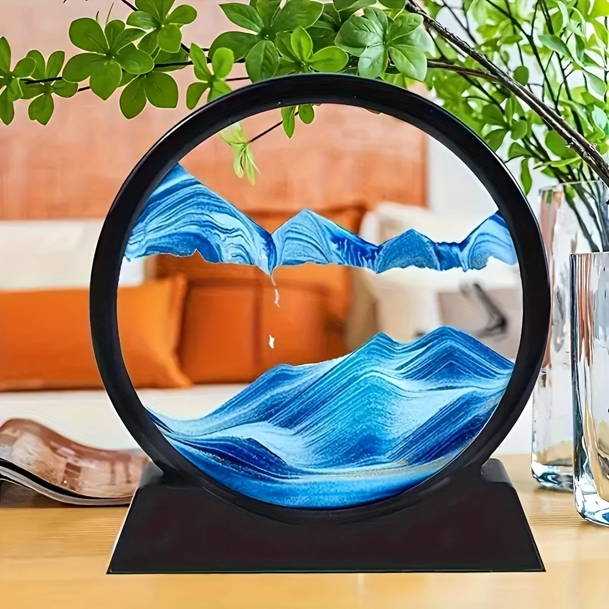 Dynamische Sandkunst unter Glaskuppel – Faszinierende Bewegung für Ihr Zuhause & Büro