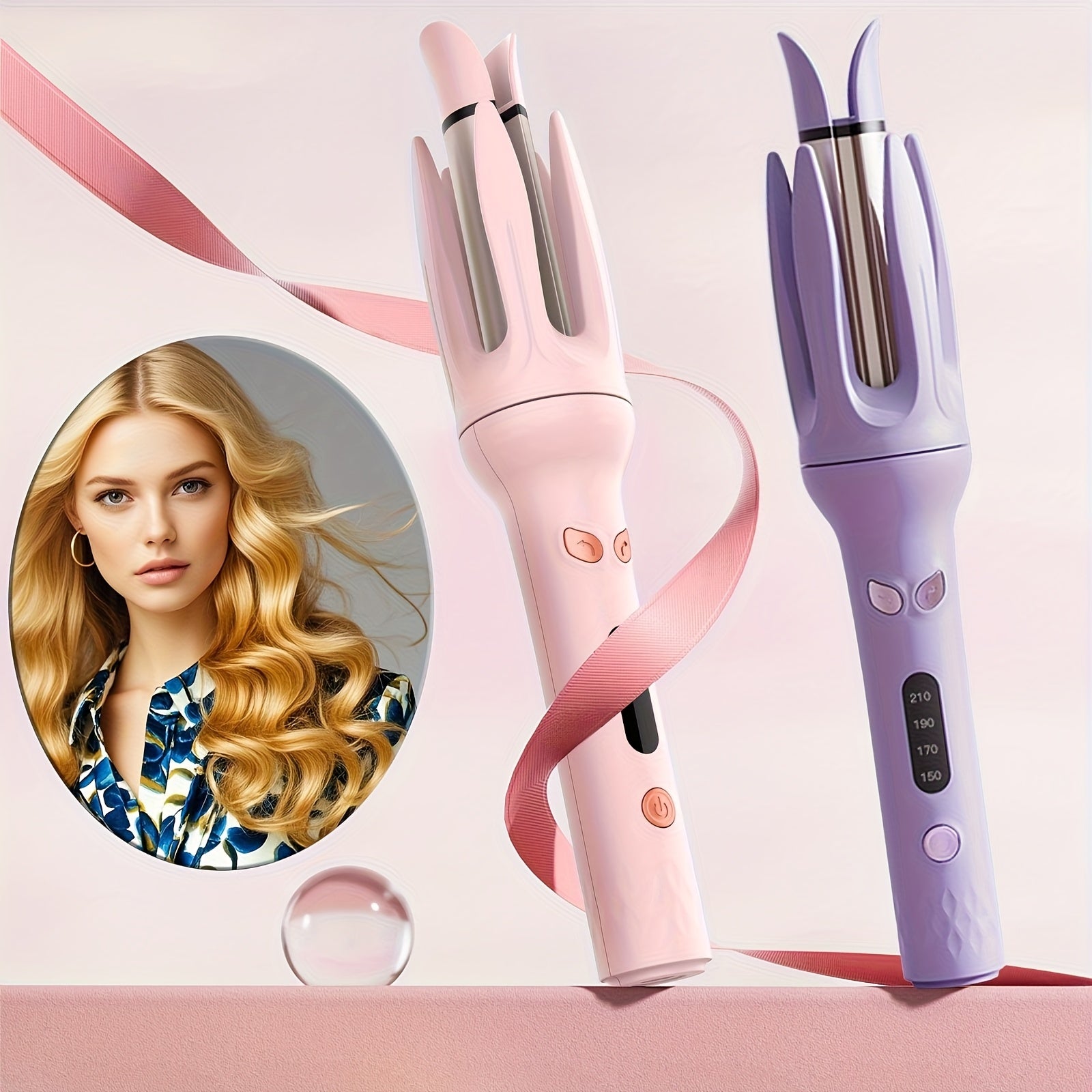 Automatischer Lockenstab 28 mm – Schnelles, kabelloses Styling mit Temperaturwahl & Sicherheitssystem