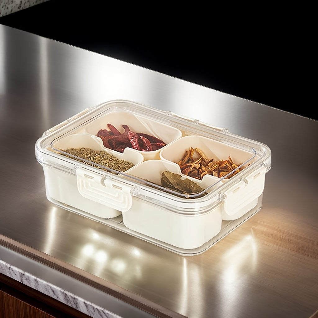 SnackBox™ – Die 4- oder 8-fächer Snackbox mit Deckel und Griff für Früchte, Gemüse und Snacks