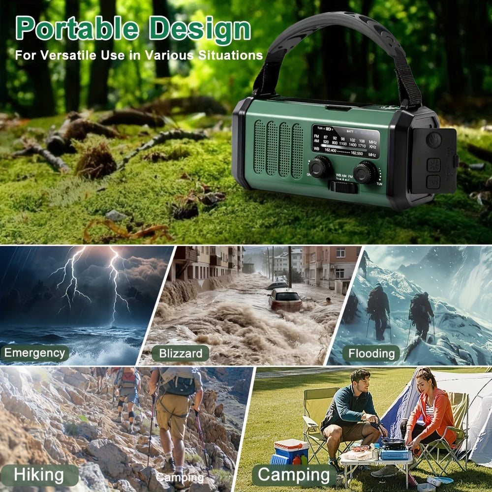 Notfallradio mit 10.000mAh – Solarbetrieben, Handkurbel & Powerbank | Immer vorbereitet bei Stromausfällen & Outdoor-Abenteuern!