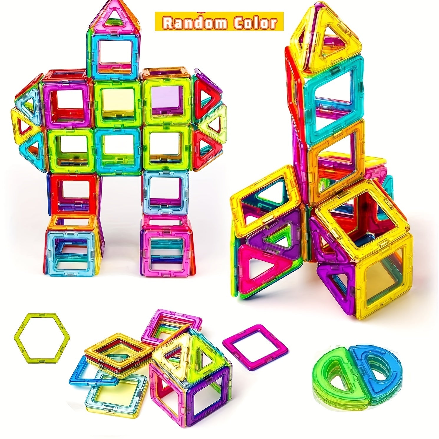 Große Magnetische Baukasten-Set – Kreatives & Lernförderndes STEM Spielzeug für Kinder (3+) | Perfektes Geschenk für Geburtstag & Weihnachten!