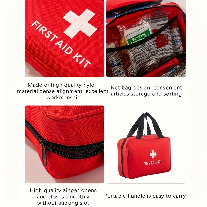 184-teiliger Erste-Hilfe-Kit – Tragbare & Multifunktionale Notfalltasche für Outdoor, Camping & Zuhause | Umfassende Medizinische Versorgung mit 30 Arten von Zubehör
