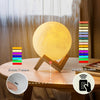 Mondlampe mit 128 Farben – Touch-gesteuerte LED-Nachtlampe mit Holzständer