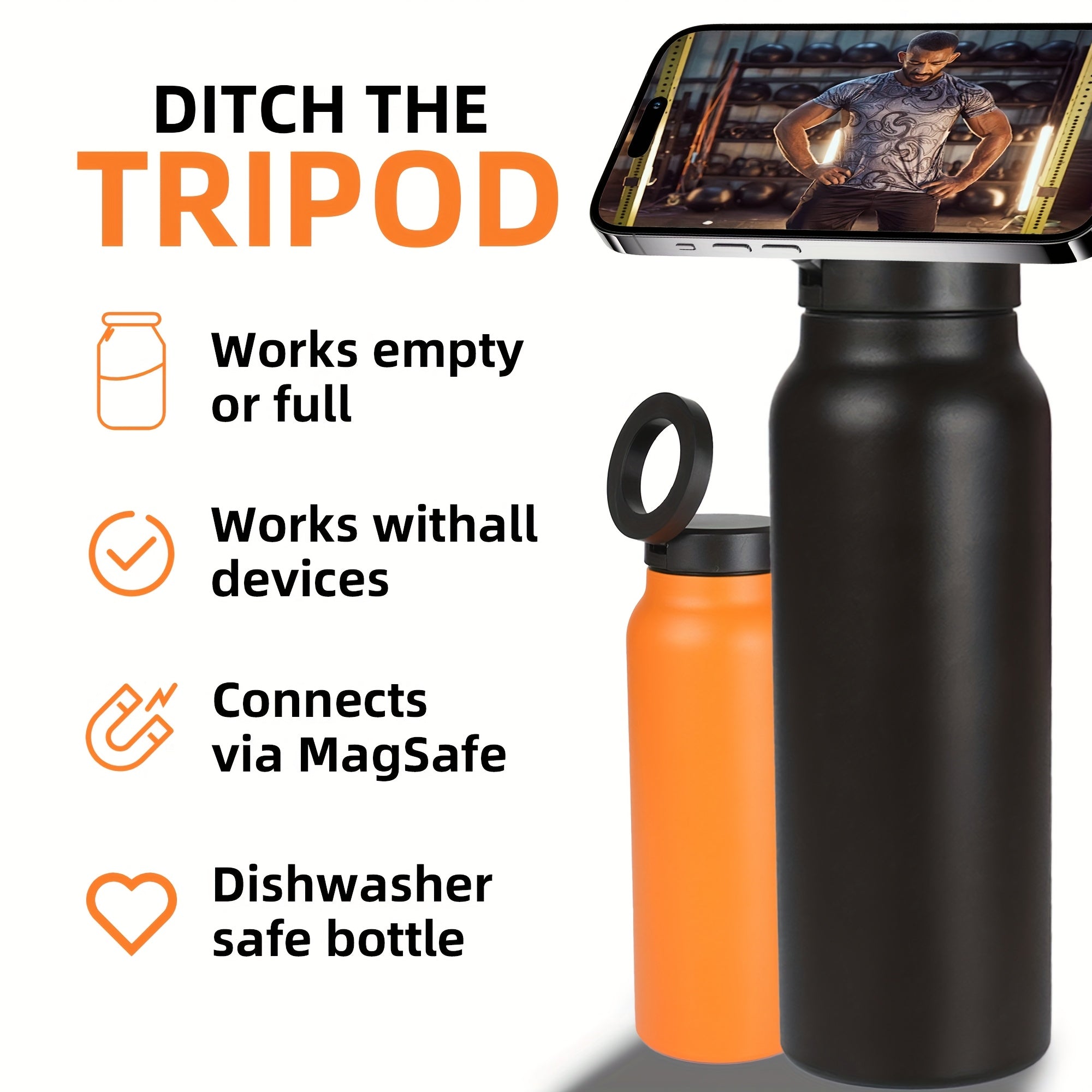 MagneticHydrate™ – Die Magnetische Edelstahl-Sport-Wasserflasche für 24 Stunden Kalt & 12 Stunden Heiß