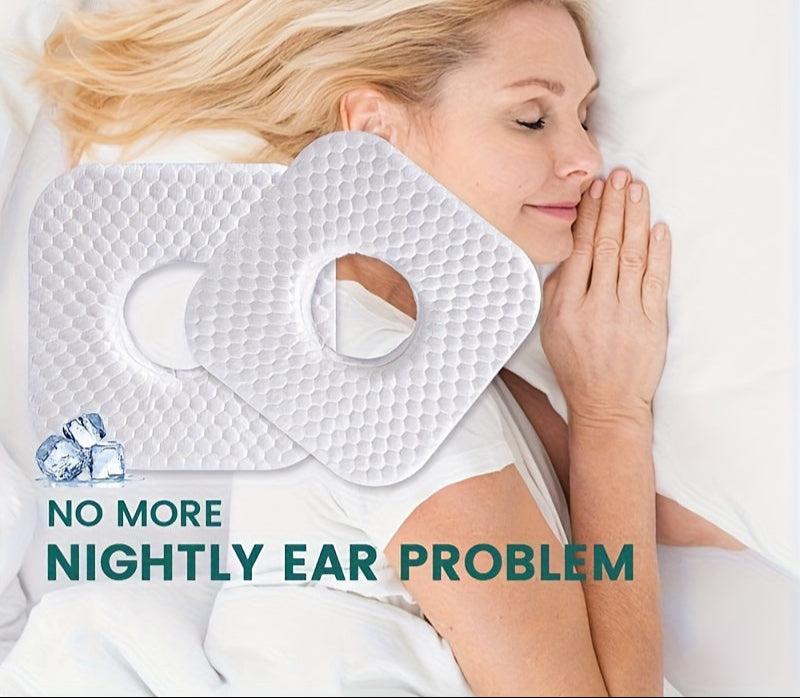 Ohrpiercing-Kissen für Seitenschläfer – O-förmiges Design mit Ohrloch zur Linderung von CNH & Ohrenschmerzen, hypoallergener Bezug, maschinenwaschbar