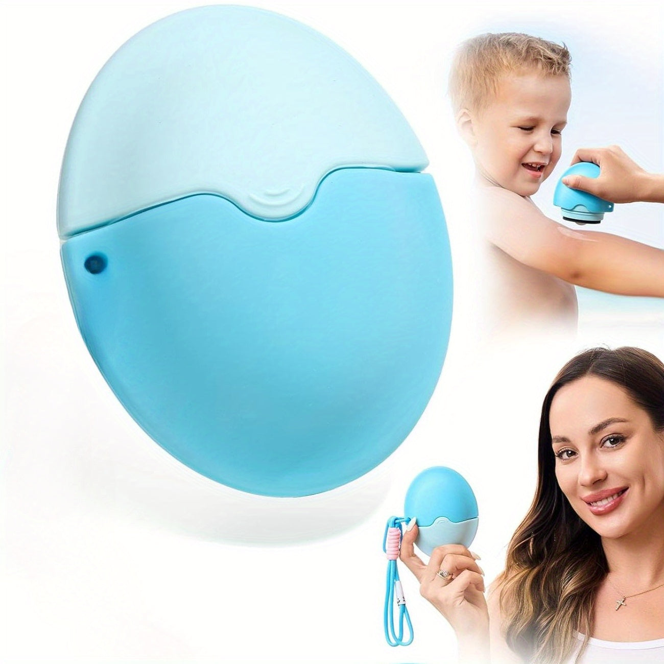 SunscreenRoll™ – Der tragbare Silikon-Sonnenschutz-Applikator mit Rollball und Schutzhülle