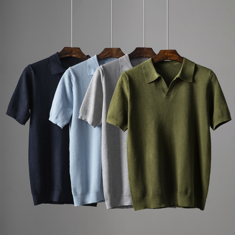 Herren Strick-Poloshirt – Elegant, Leicht & Zeitlos