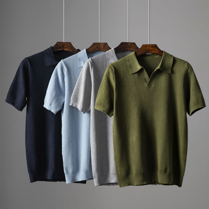 Herren Strick-Poloshirt – Elegant, Leicht & Zeitlos