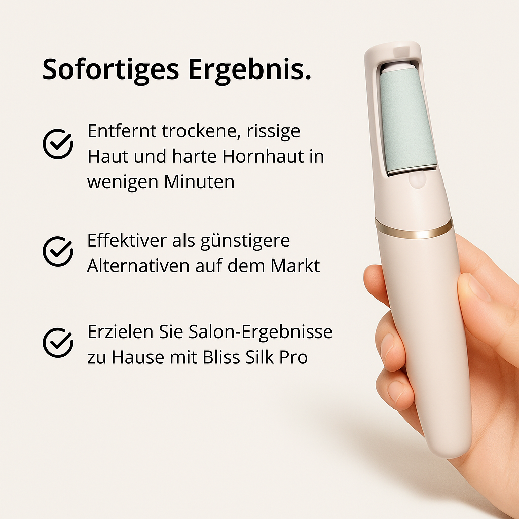 Bliss Silk Pro: Seidige, glatte Füße in wenigen Minuten – ganz ohne Salon