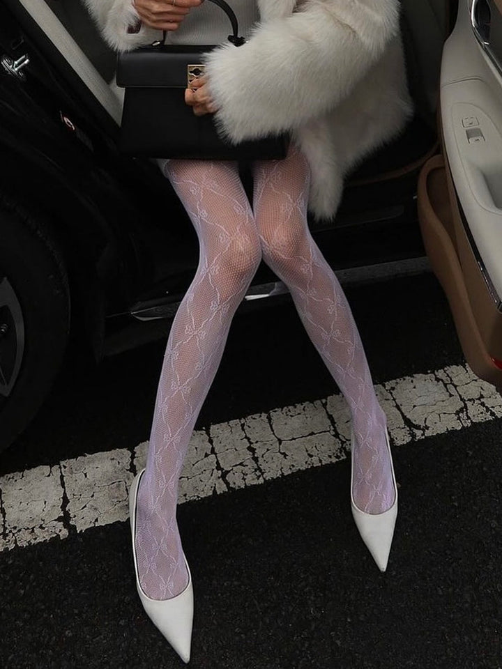 Gemusterte Netzstrumpfhose – Elegant & Verführerisch