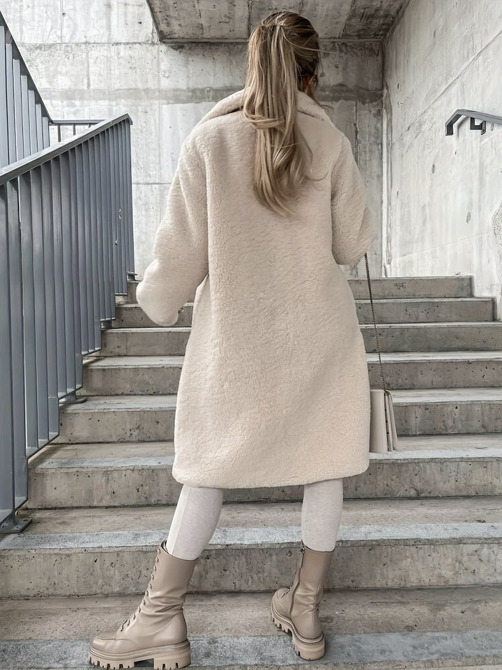 Damen Teddyfell-Mantel – Warm & Stilvoll
