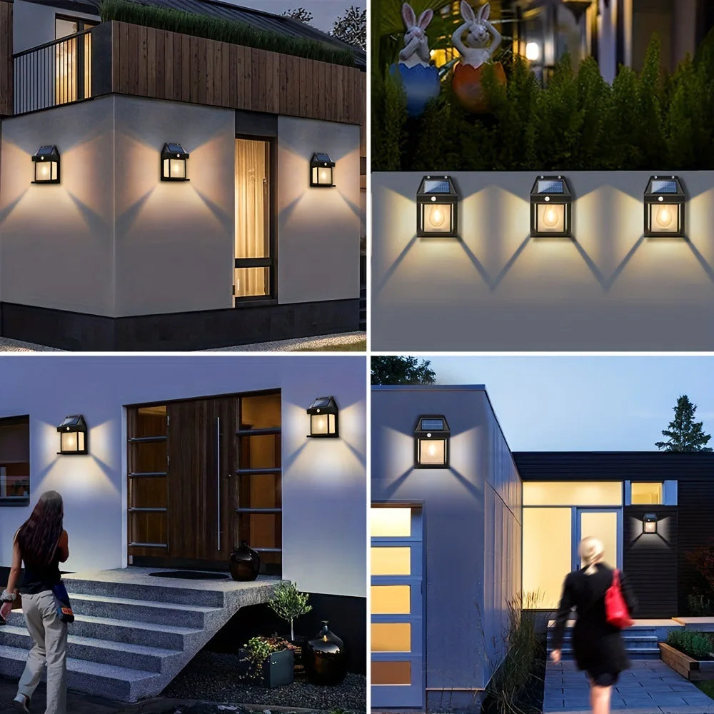 Moderne & Luxuriöse Solar-Außenleuchte – Wasserdicht, Stilvoll & Energiesparend mit Bewegungsmelder