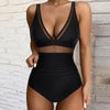 Figurformender Badeanzug mit Mesh & Blumenprint – Push-Up Monokini für Damen