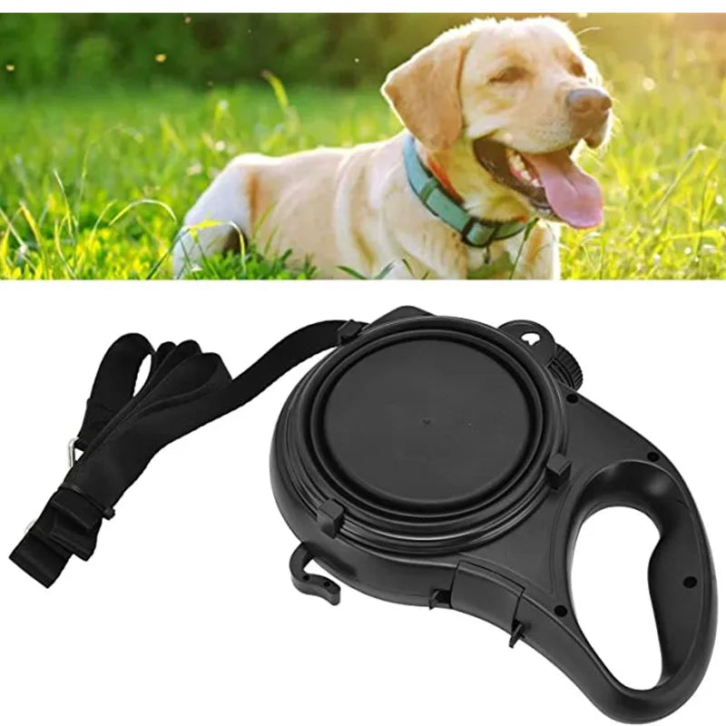 PawMate Go™ – Multifunktions-Hundeleine mit Wasserflasche, Futterschüssel & Kotbeutelspender für Spaziergänge