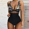 Figurformender Badeanzug mit Mesh & Blumenprint – Push-Up Monokini für Damen
