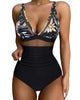 Figurformender Badeanzug mit Mesh & Blumenprint – Push-Up Monokini für Damen