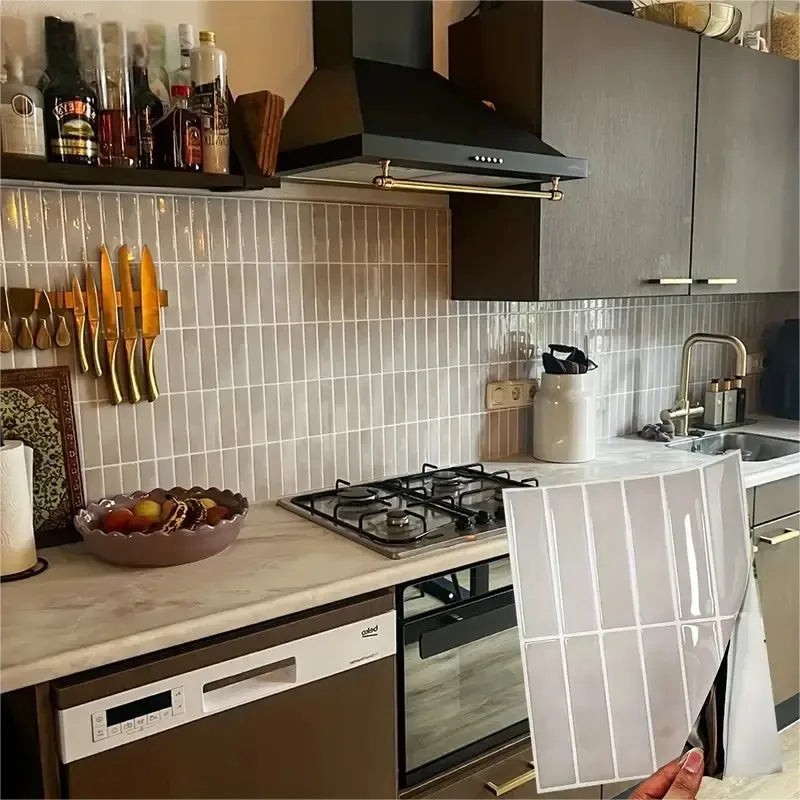 Selbstklebende Wandfliesen – Hitzebeständige & Wasserfeste 3D Fliesenaufkleber für Küche & Bad