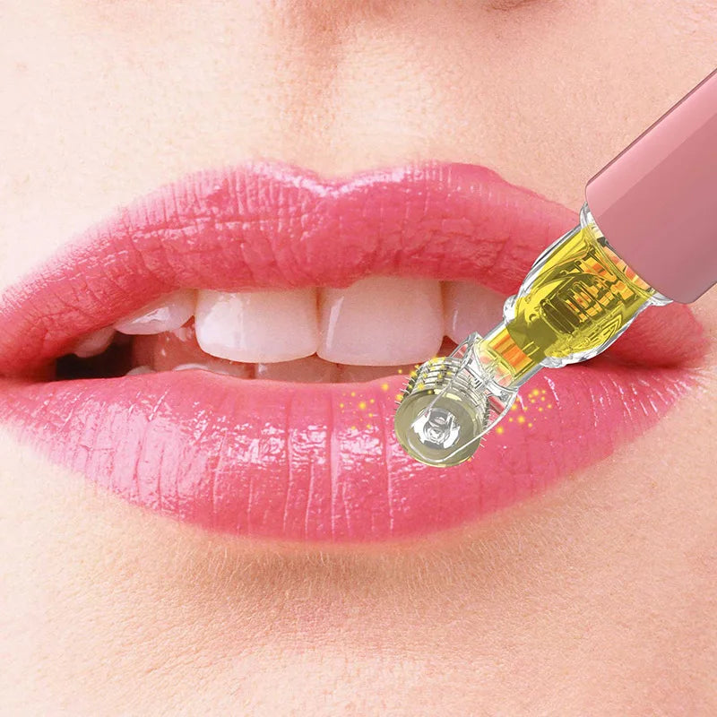 Derma Roller mit Serum-Applikator für Frauen | Für strahlende Haut & Lippenpflege
