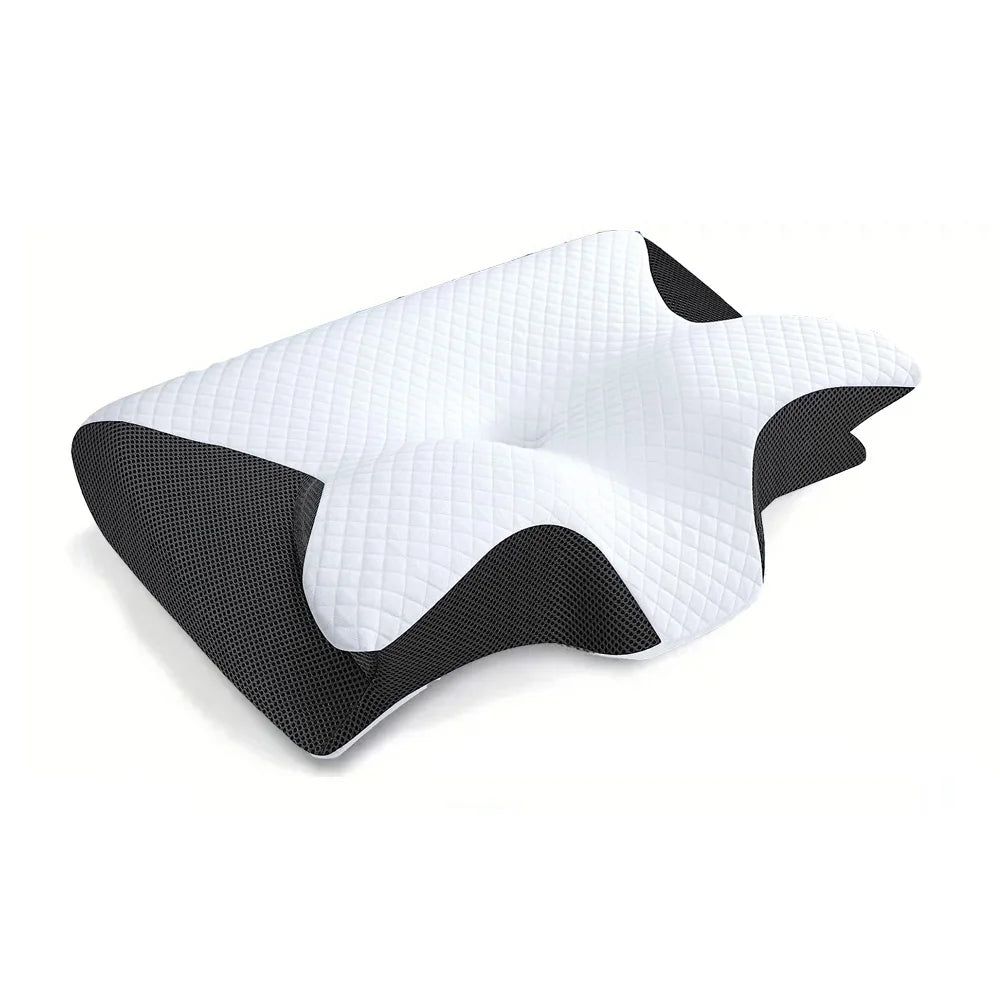 Orthopädisches Memory-Schaum-Nackenkissen | Ergonomisches 2-in-1 Kissen gegen Nackenschmerzen & für erholsamen Schlaf