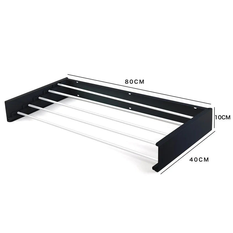 DryMax Pro™ – Klappbarer Wand-Wäscheständer mit 5 Edelstahlstangen | Platzsparender Wäschetrockner bis 27kg Belastung