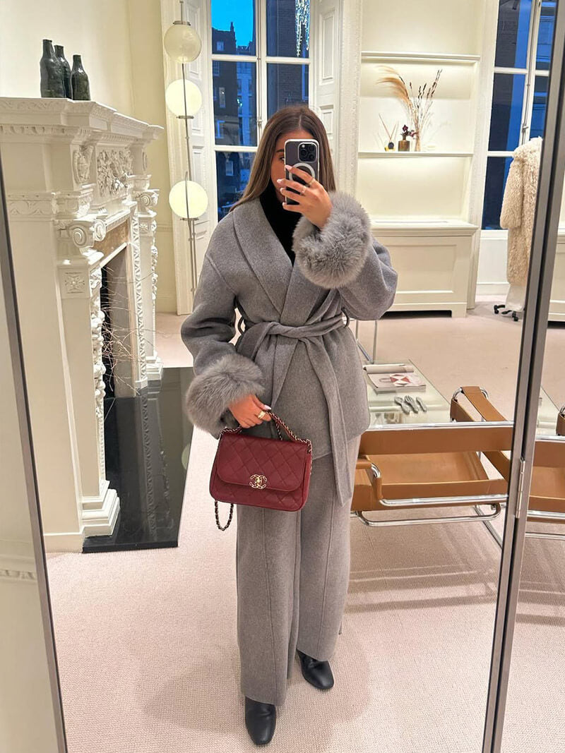 Damenjacke mit Kunstpelz – Elegant & Warm