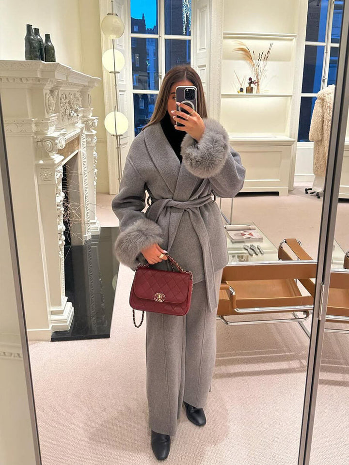 Damenjacke mit Kunstpelz – Elegant & Warm