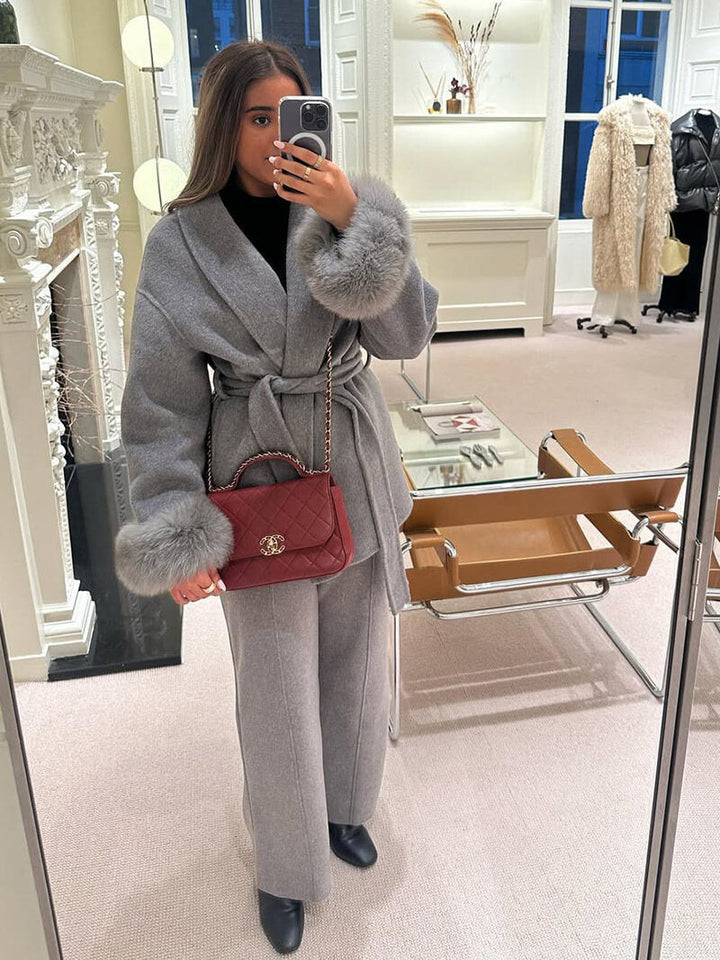 Damenjacke mit Kunstpelz – Elegant & Warm