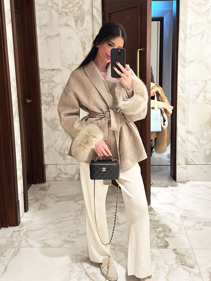 Damenjacke mit Kunstpelz – Elegant & Warm