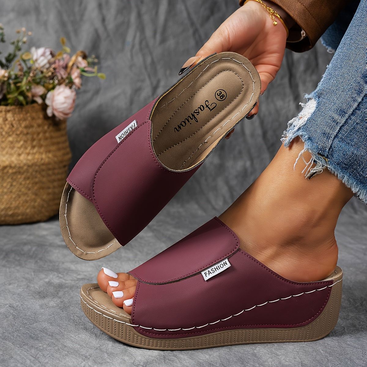 Bequeme Damenslipper mit Fußgewölbeunterstützung – Atmungsaktive Sommer-Schuhe