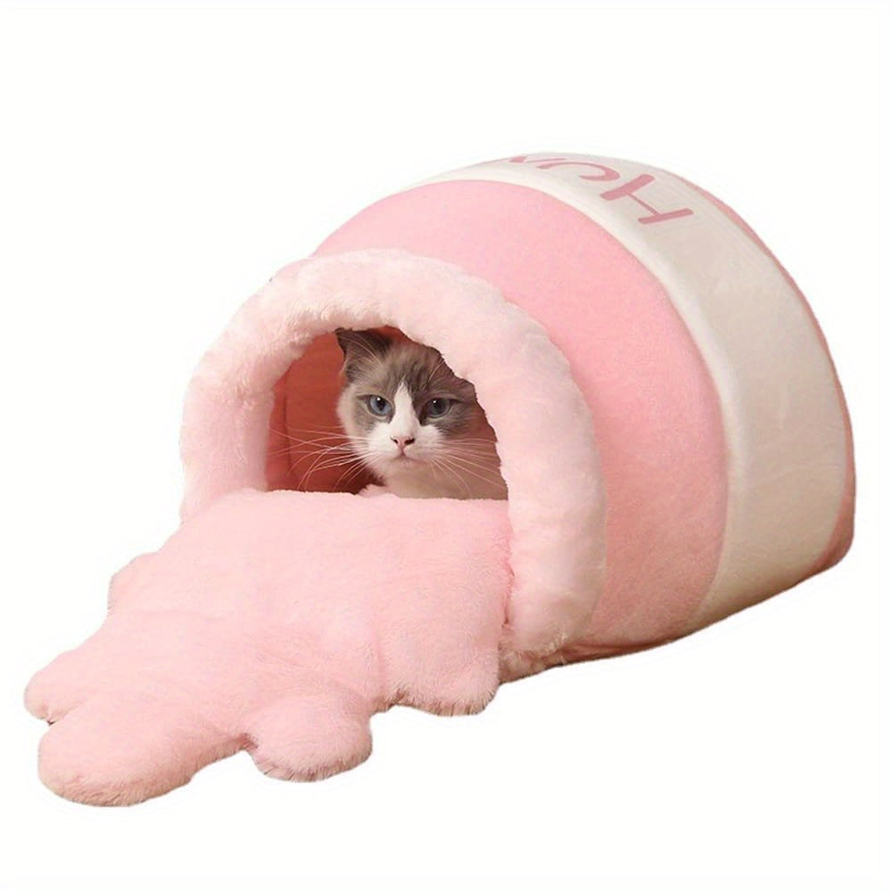 Cat Nest Shape Cat Sofa Bed Cute And Comfortable Pet Cat House Can Be Inverted Multifunctional Soft Pet Bed Suitable for Small Cats And Dogs Nest, Pet House