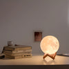 Mondlampe mit 128 Farben – Touch-gesteuerte LED-Nachtlampe mit Holzständer
