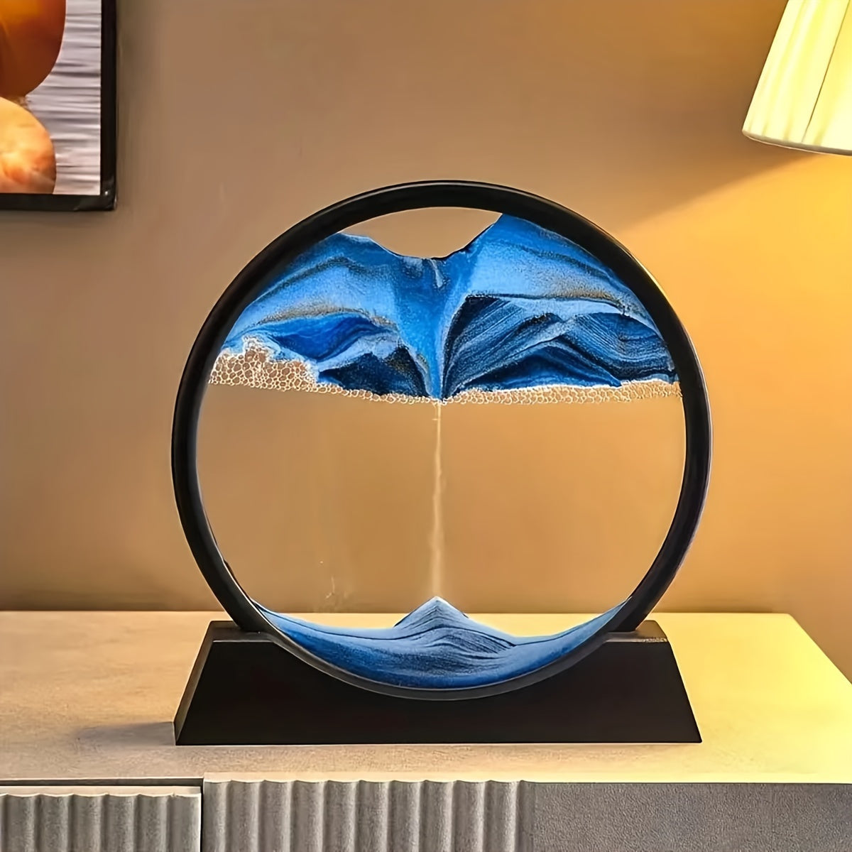 Dynamische Sandkunst unter Glaskuppel – Faszinierende Bewegung für Ihr Zuhause & Büro