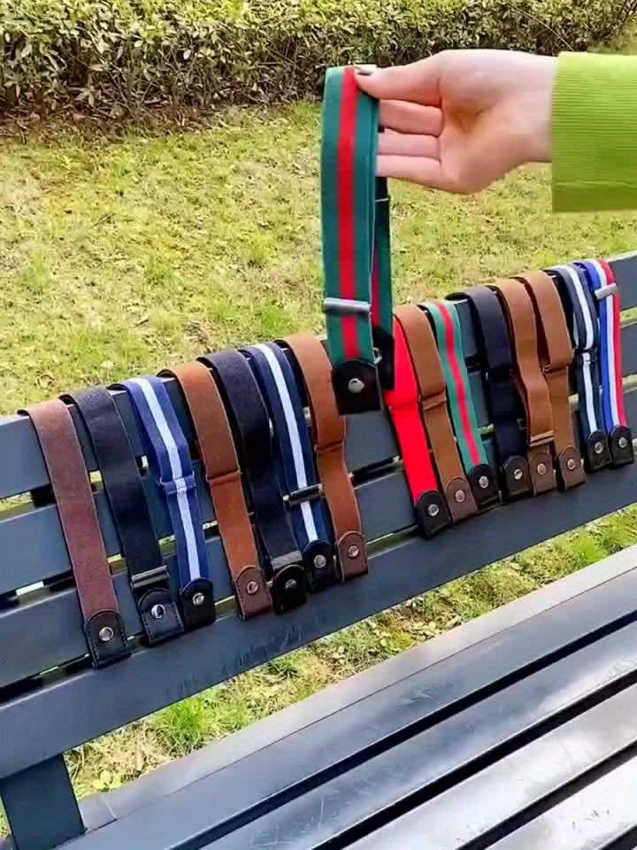 2 stks Elastischer Gürtel ohne Schnalle – Stilvolle Designs für den perfekten Look!