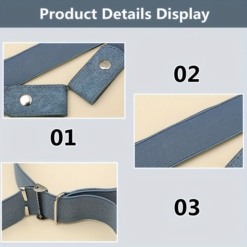 2 stks Elastischer Gürtel ohne Schnalle – Stilvolle Designs für den perfekten Look!