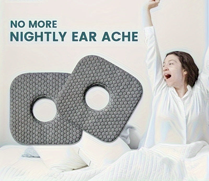 Ohrpiercing-Kissen für Seitenschläfer – O-förmiges Design mit Ohrloch zur Linderung von CNH & Ohrenschmerzen, hypoallergener Bezug, maschinenwaschbar
