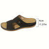 Damen Hollow Wedge Slide Sandalen mit subtil Blumenverzierung
