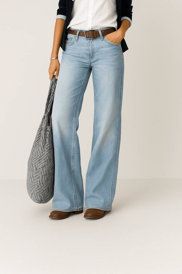 Damen Jeans mit weitem Bein – Lässig & Modern
