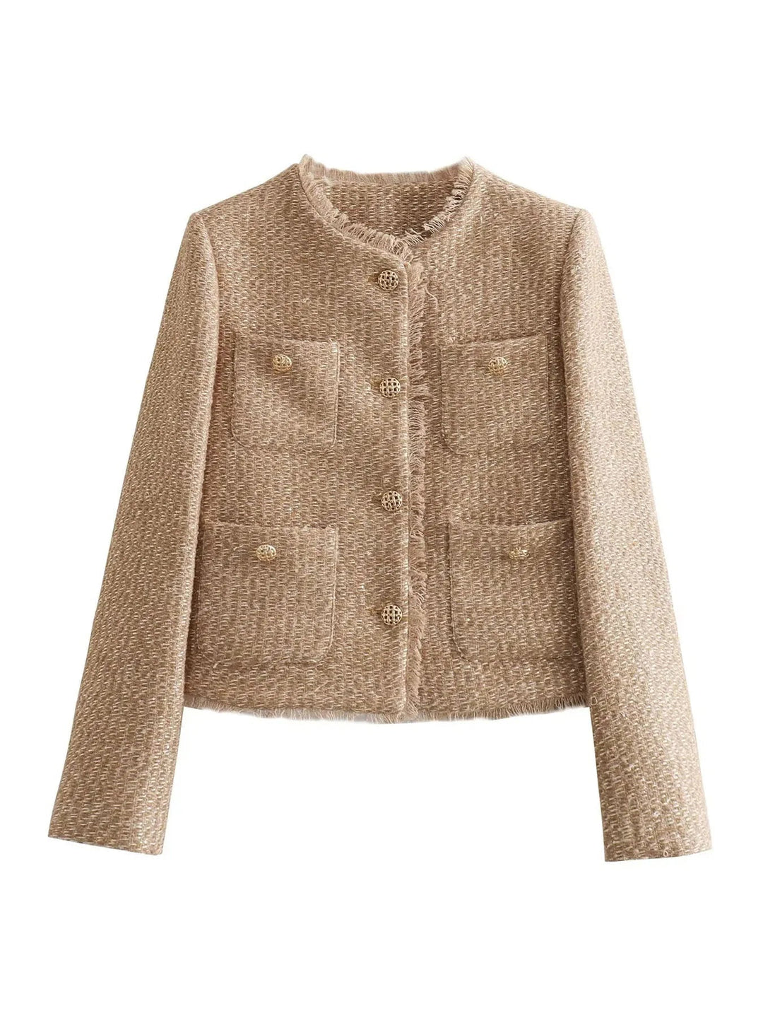 Bouclé Blazer Damen Beige – Elegant, Zeitlos & Feminin
