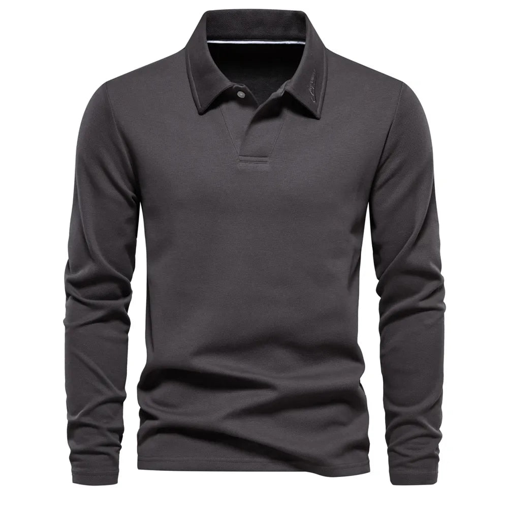 Herren Langarm-Poloshirt – Stilvoll & Bequem